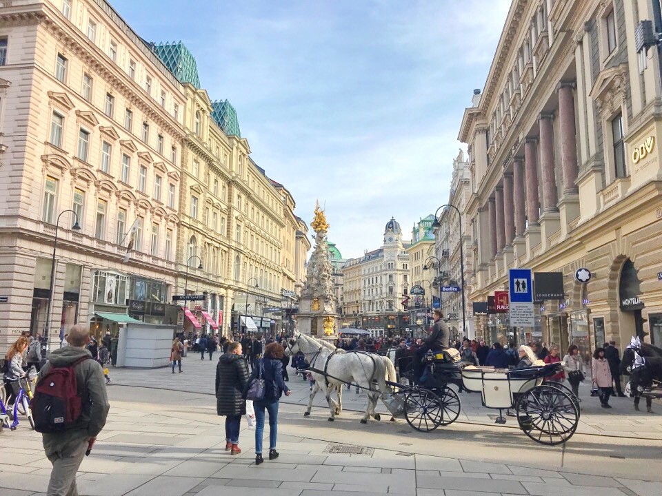 ウィーンの街と馬車